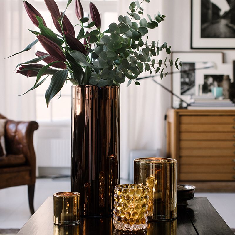 Hurricane Lamp Boule Amber