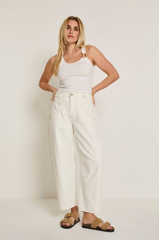 PARA MI OLIVIA -Denia Denim Natural Cream - Cropped