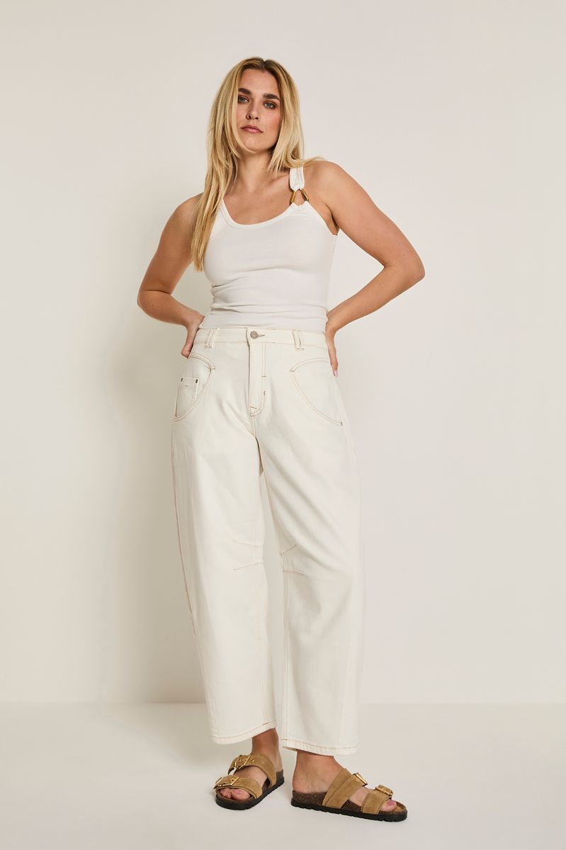 PARA MI OLIVIA -Denia Denim Natural Cream - Cropped