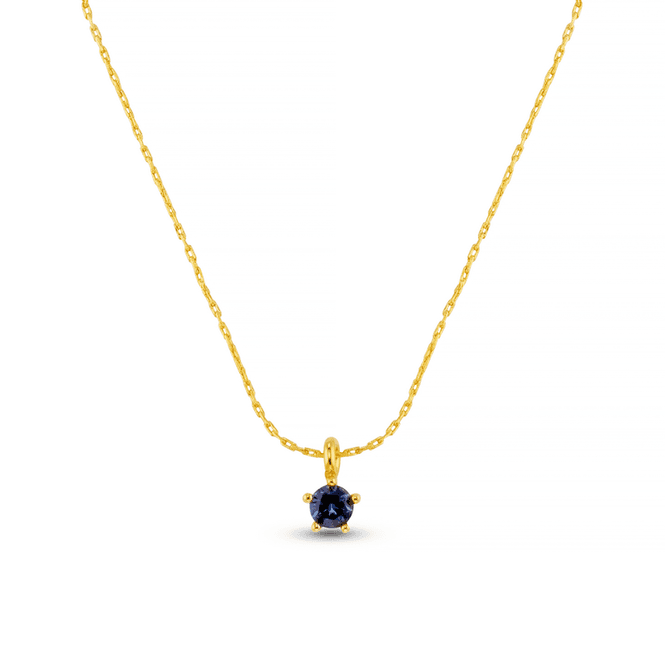 Hovedbilde 40032 Fine Blue Collar Necklace - Pale Gold