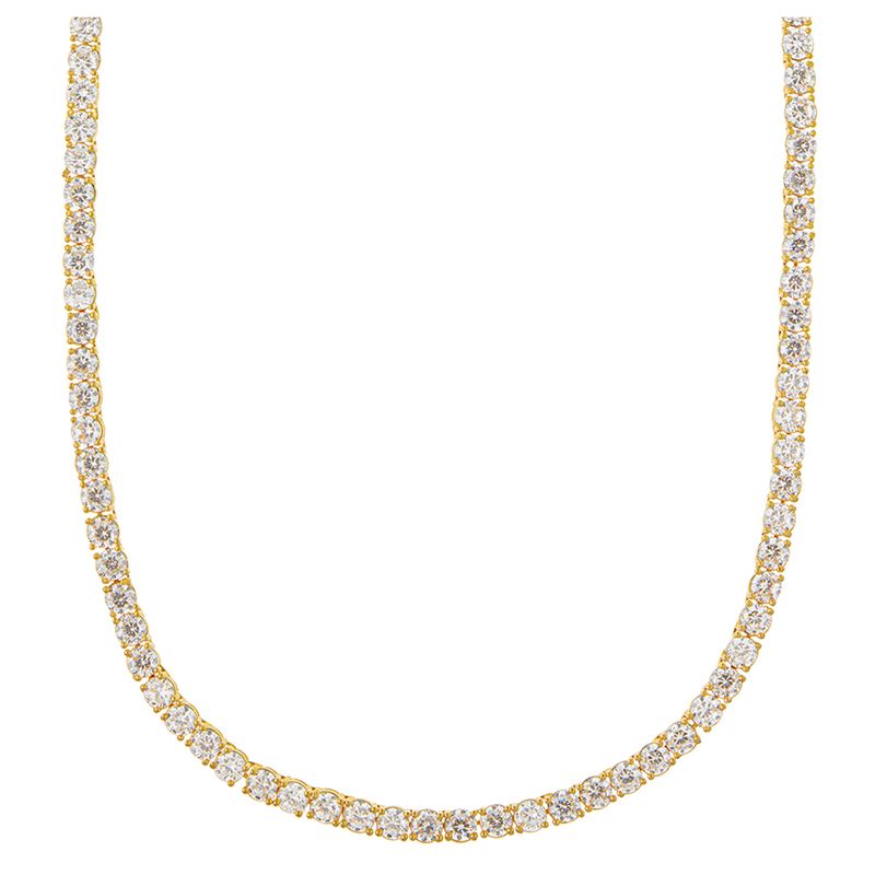 28889 Tennis Necklace - Pale Gold