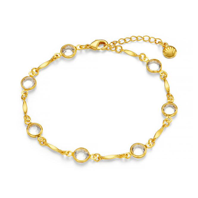 Hovedbilde 40055 Faceted Crystal & Link Chain Bracelet