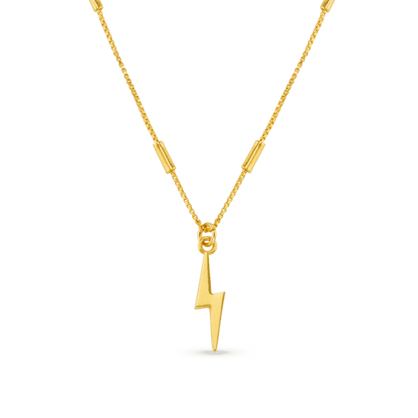 Hovedbilde 40030 Metal Lightning Charm Necklace - Pale