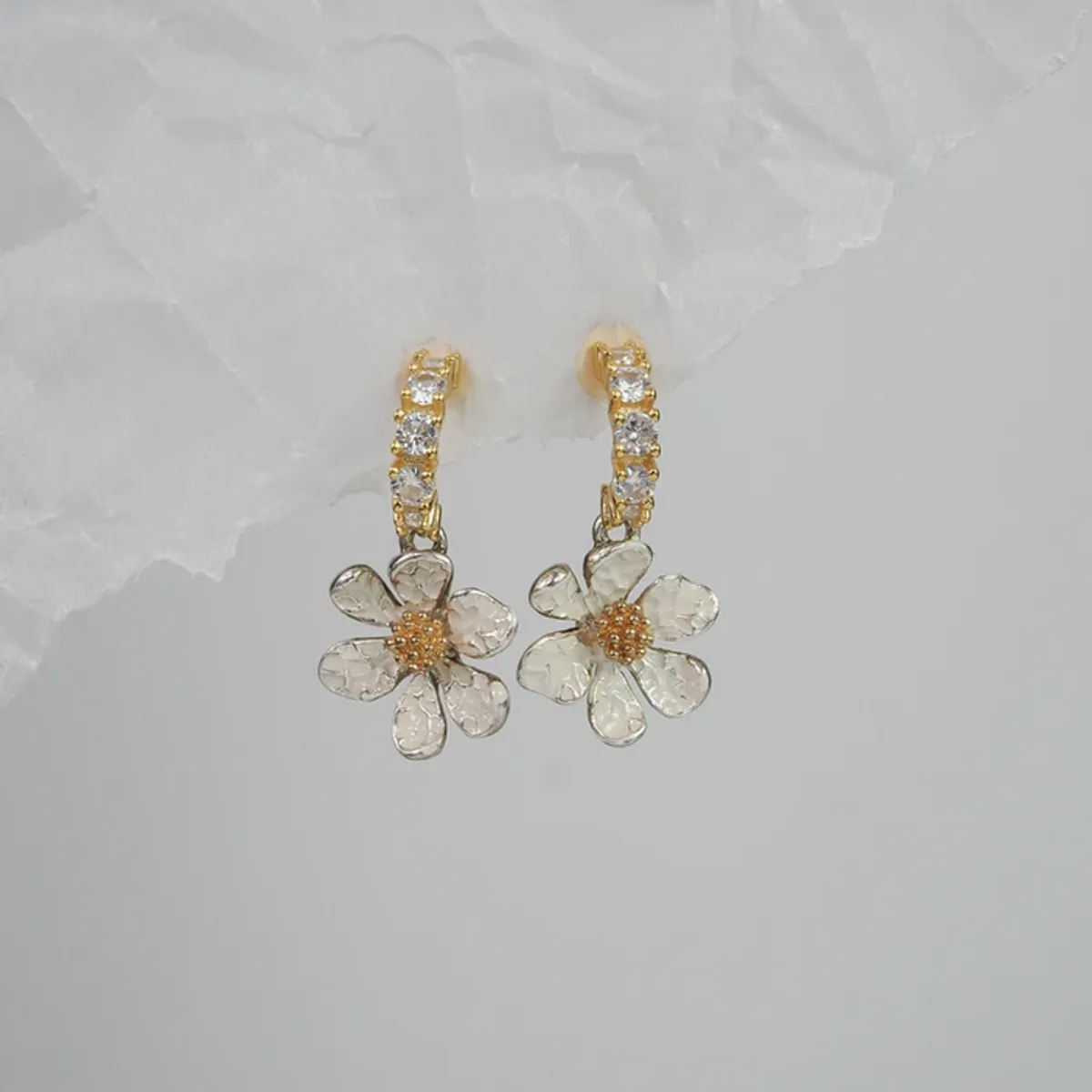 White Flower Hoop 